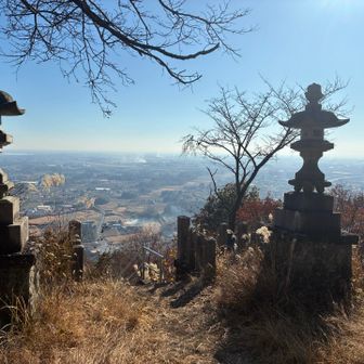 三毳神社からの眺め。けっこう登ります。
