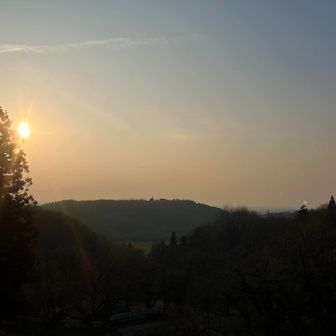 赤松山キャンプ場からの夕陽☀️⛺️