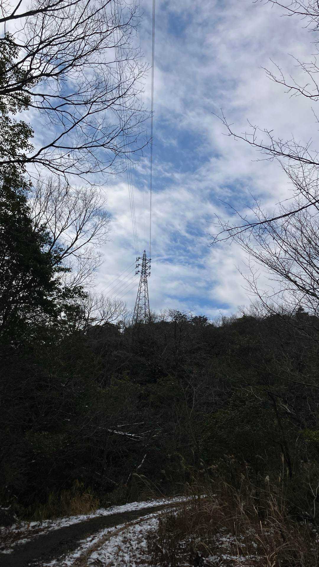 昨日の雪が少し残ってる