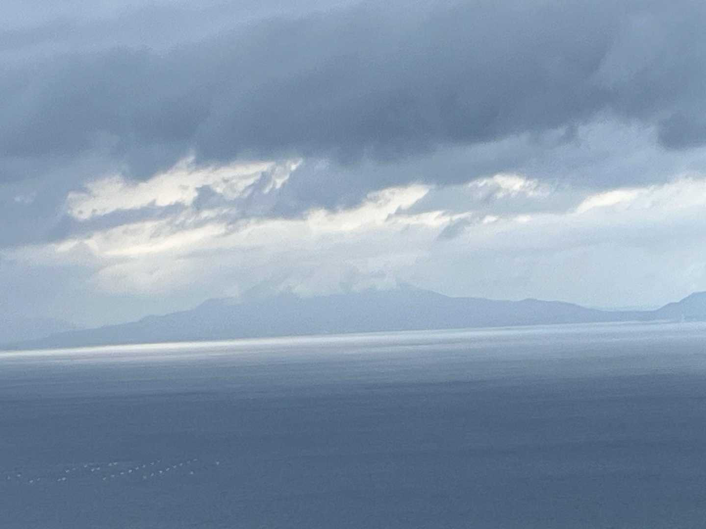 桜島が微かに見える程度でした