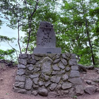 円山は、登山道に沿って８８体仏像を安置し、その神の石碑だそう