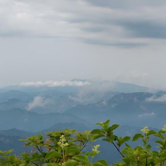 平ヶ岳？ガスっていていまいちどの山か分からない