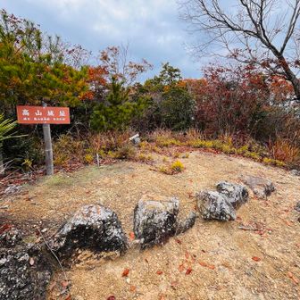 高山城跡到着
木が無ければ結構広いかも？