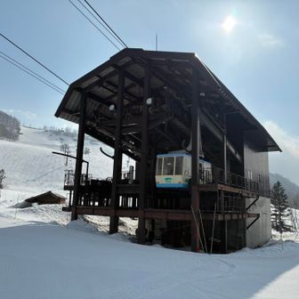 朝イチのロープウェイで栂池自然園へ。
平日なので、乗客は７人だけでした。
