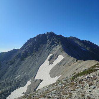 富士の折立、大汝、雄山