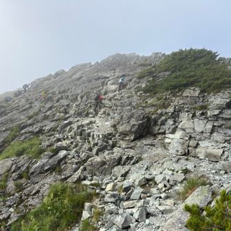 この岩場は簡単ですが、