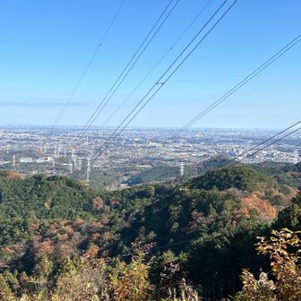 東稲荷山山頂付近から市街地がよく見えました