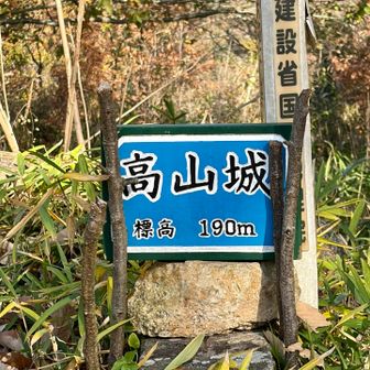山頂の高山城跡🏯
さっきの新高山城跡より7cm低い。
小早川隆景が、初めに築いた城🏯
ここから、新高山城に移った。