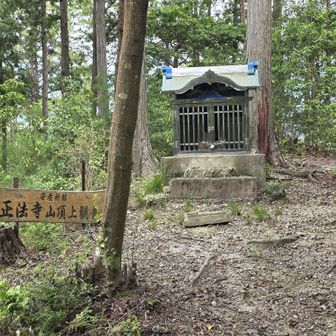 少し先に正法寺山頂。ここには観音様。