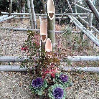 門松でお正月モード。