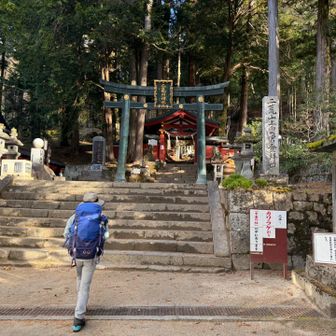 入山料を納めて登山開始
石段の後、急勾配の山道を登ります
最初からパワー全開が必要😤😤😤