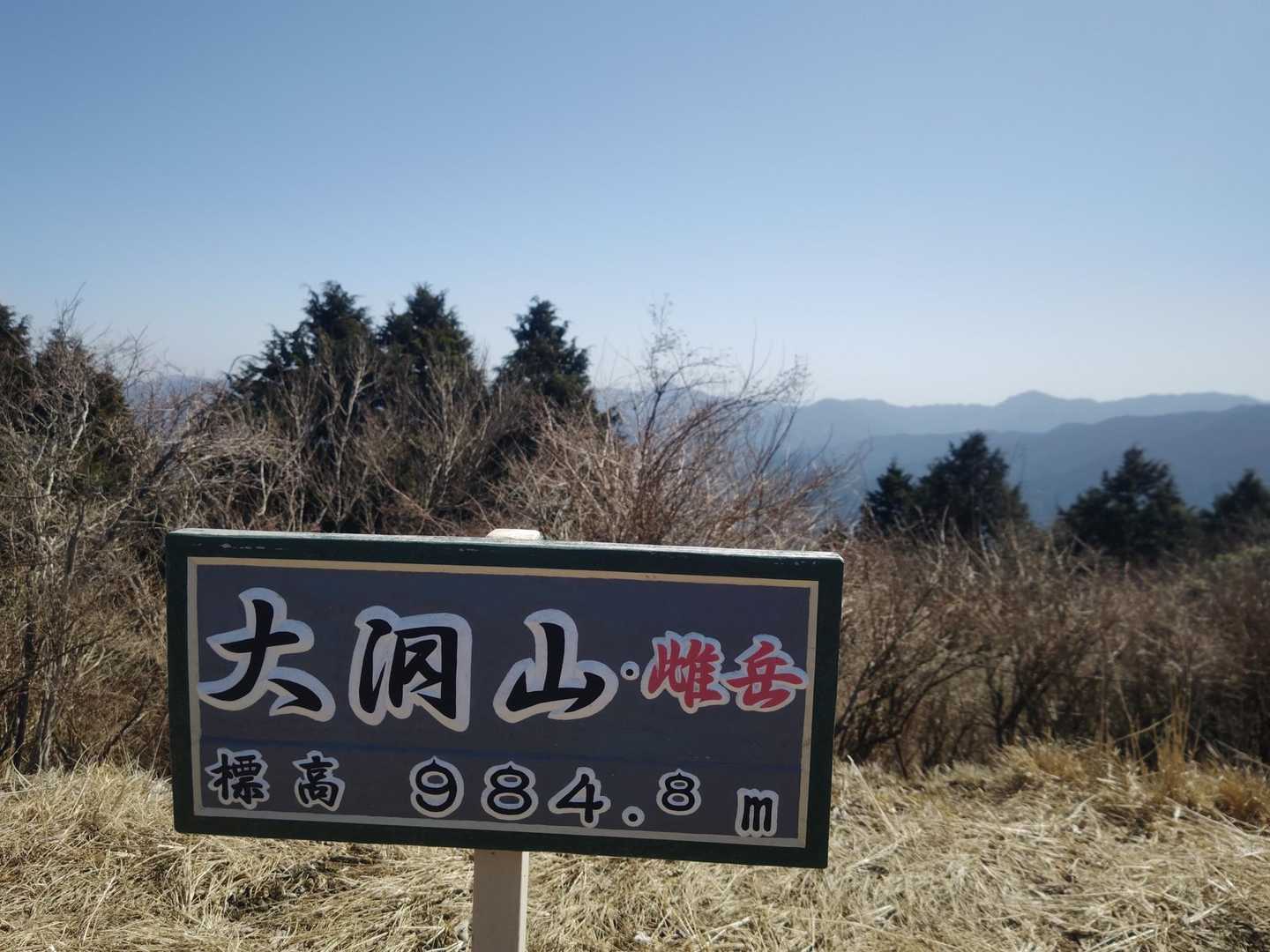大洞山 往復コースの写真