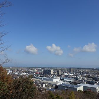 N方向を見る何も見えない。大都会の景色。