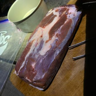 猪肉も焼きます。

妻の実家からいただきました。