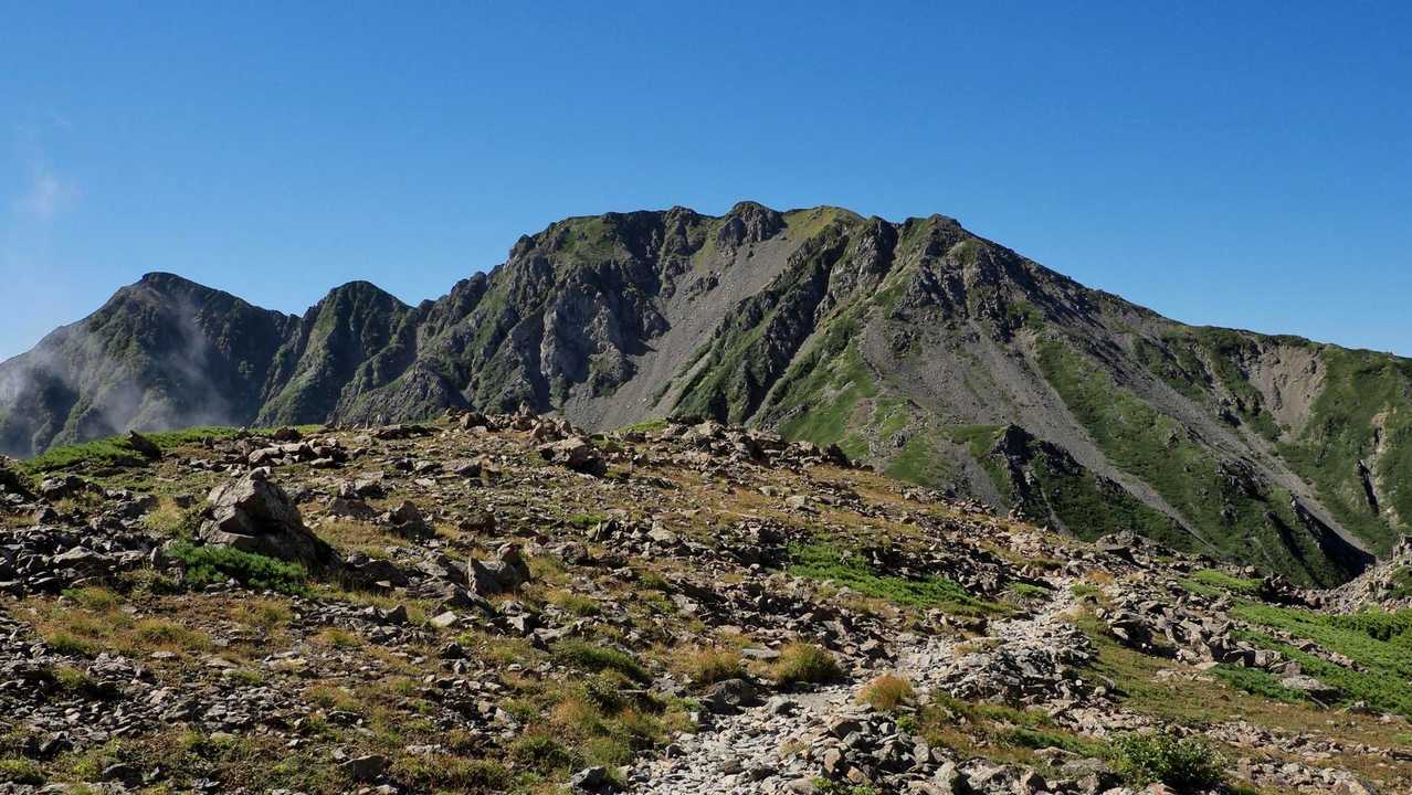 白根三山（北岳・間ノ岳・農鳥岳）、テン泊縦走 の写真 57