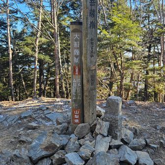 山頂着❗
展望はほとんどありませんが、静かで落ち着く場所ですね😊