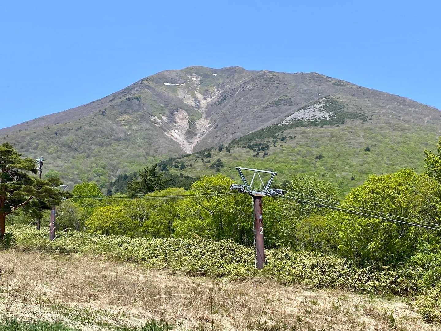 スキー場からの磐梯山