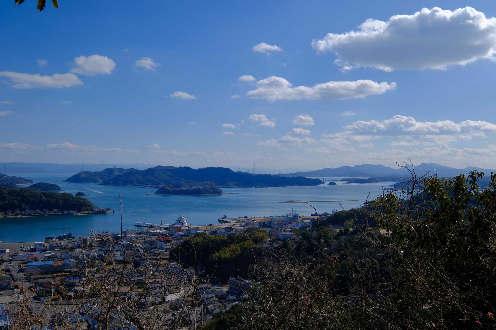 三角の街並みが見渡せました。