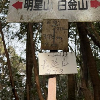 長延山
手作り感がある看板