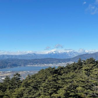 諏訪湖と北アルプスも✨