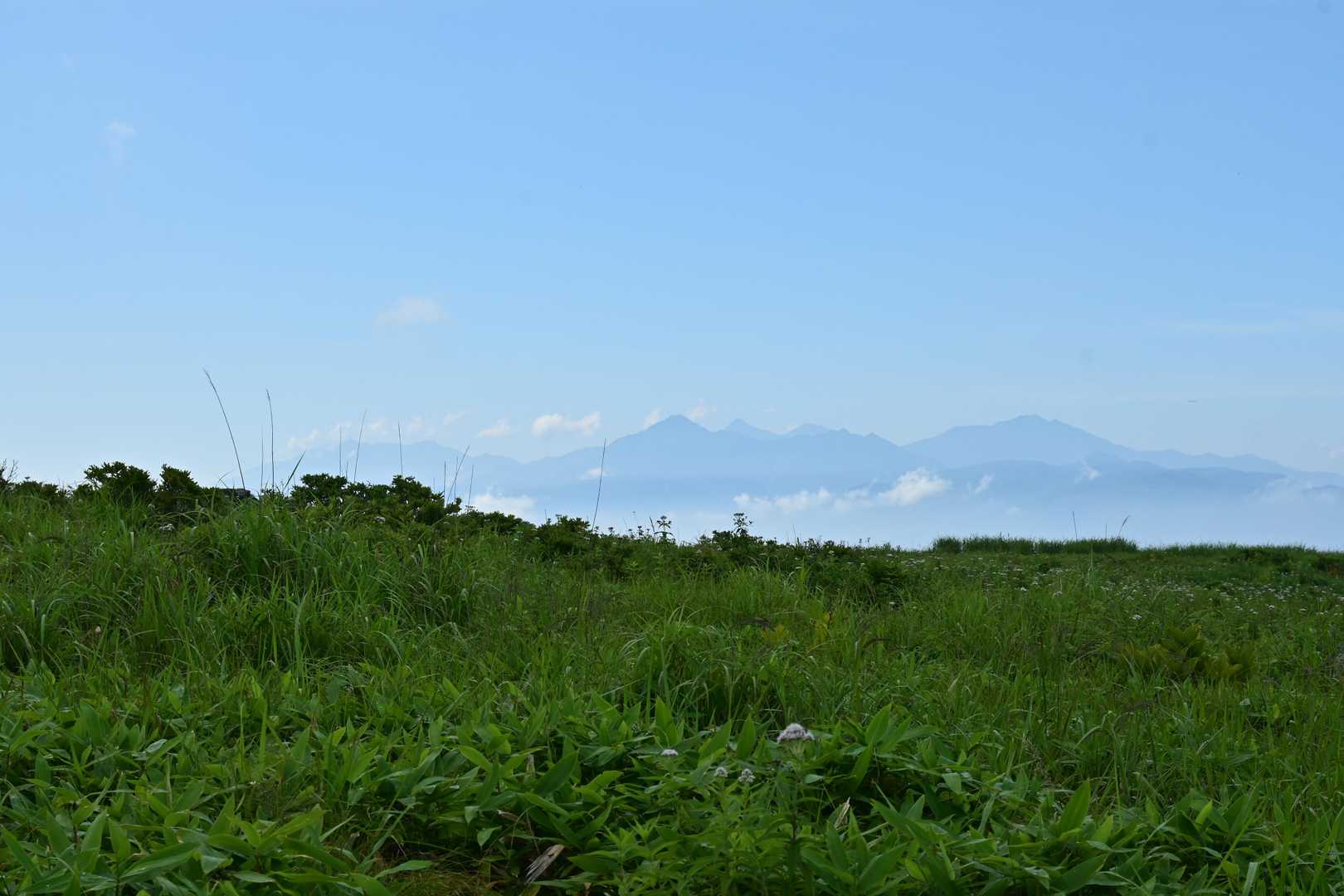 北岳、間ノ岳などくっきり