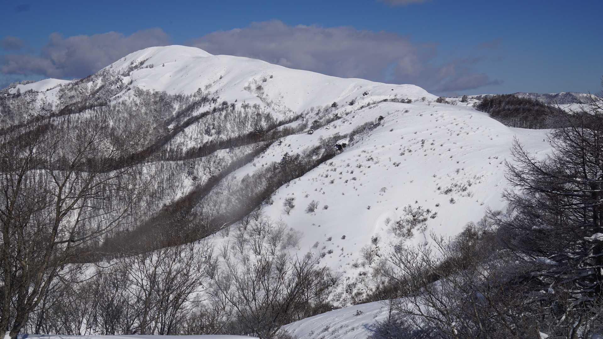 三峰山への稜線が見え始める。
