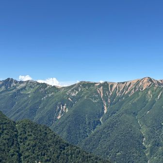 水晶～赤牛岳。