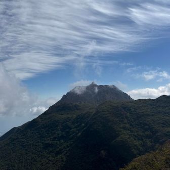 国見岳山頂から平成新山を望む
