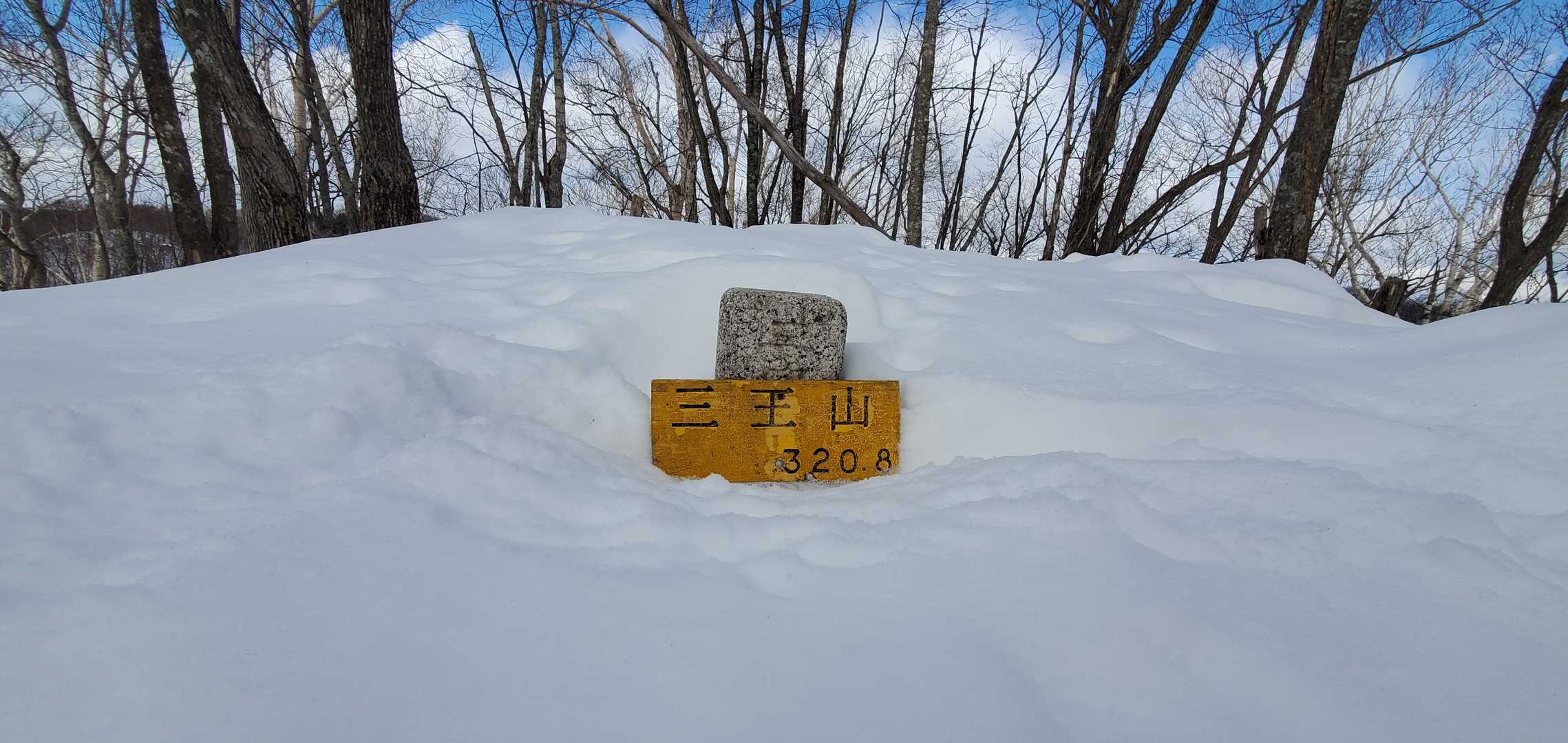ピークには三角点と標識あり