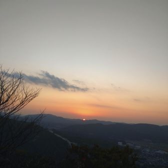 日没。　雲が龍になってます🐉！　不思議　もしかして、龍神様🙏