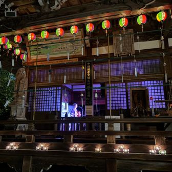 中でライブ。
遠峰 あこさんというアコーディオン歌手の方が歌っててすごく楽しかった。
宮島さ～んの神主が🎶