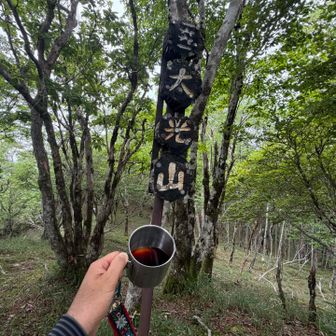 山コーヒーで至福のひと時。
あとは下るだけ。