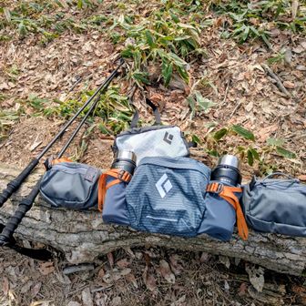 新装備テスト　ブラックダイヤモンドのチェストバッグとウエストバッグ（ミステリーランチのフォーリッジャーポケットＳを２つ装着）