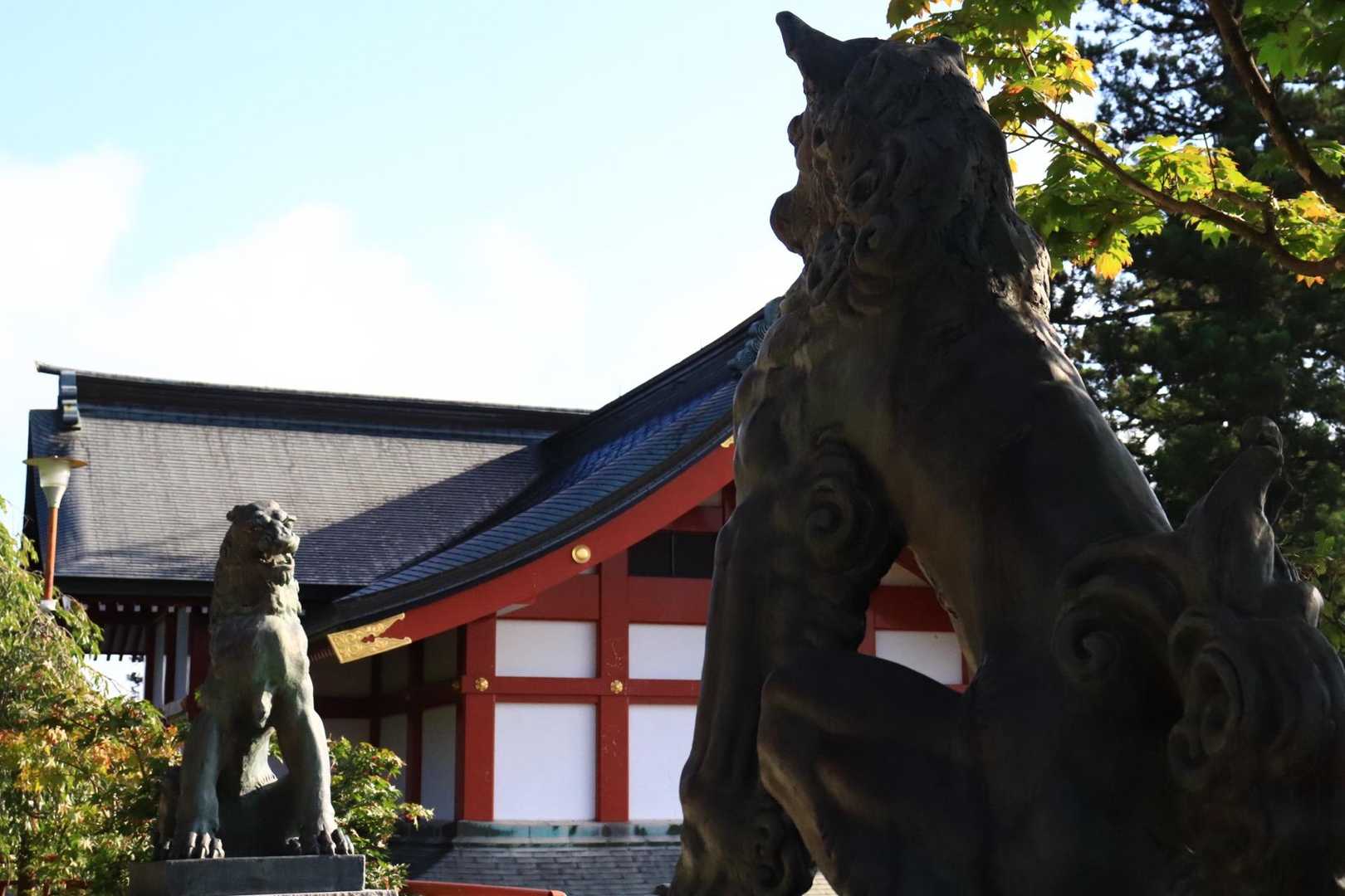 狛犬さん おはよー