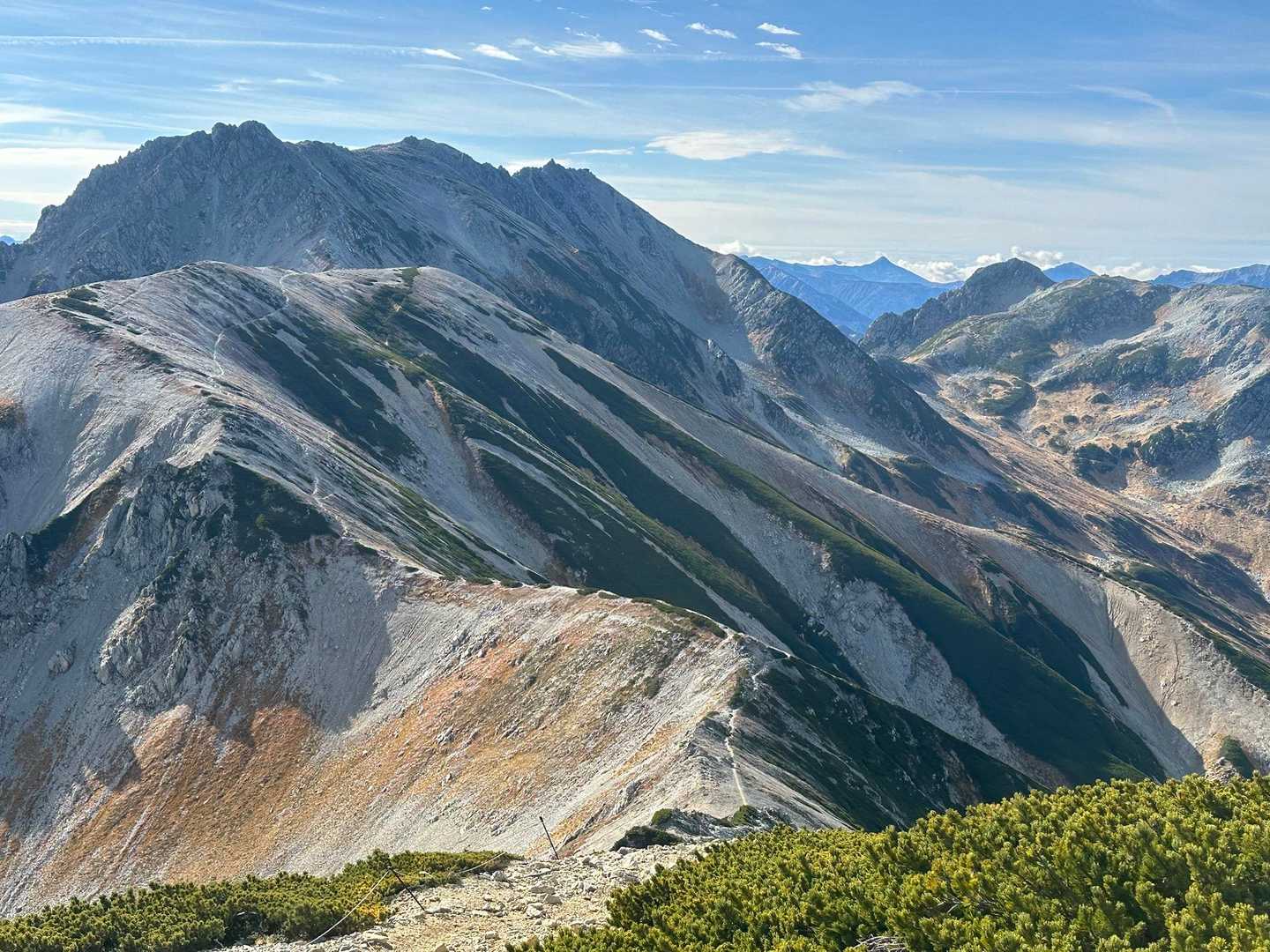 歩いてきた立山三山縦走路