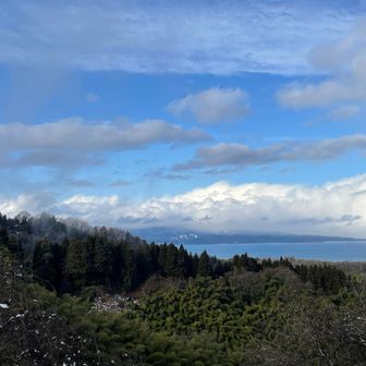 海と空の青が嬉しい