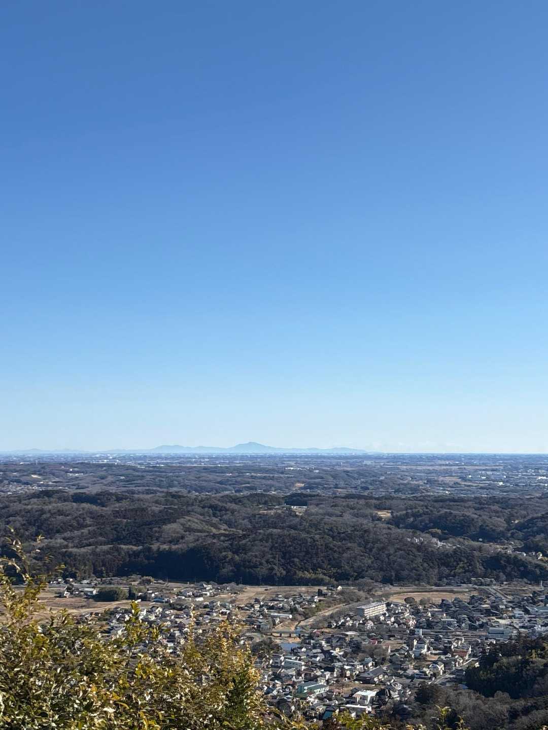 急に開けてビュースポット！筑波山⛰️見えた