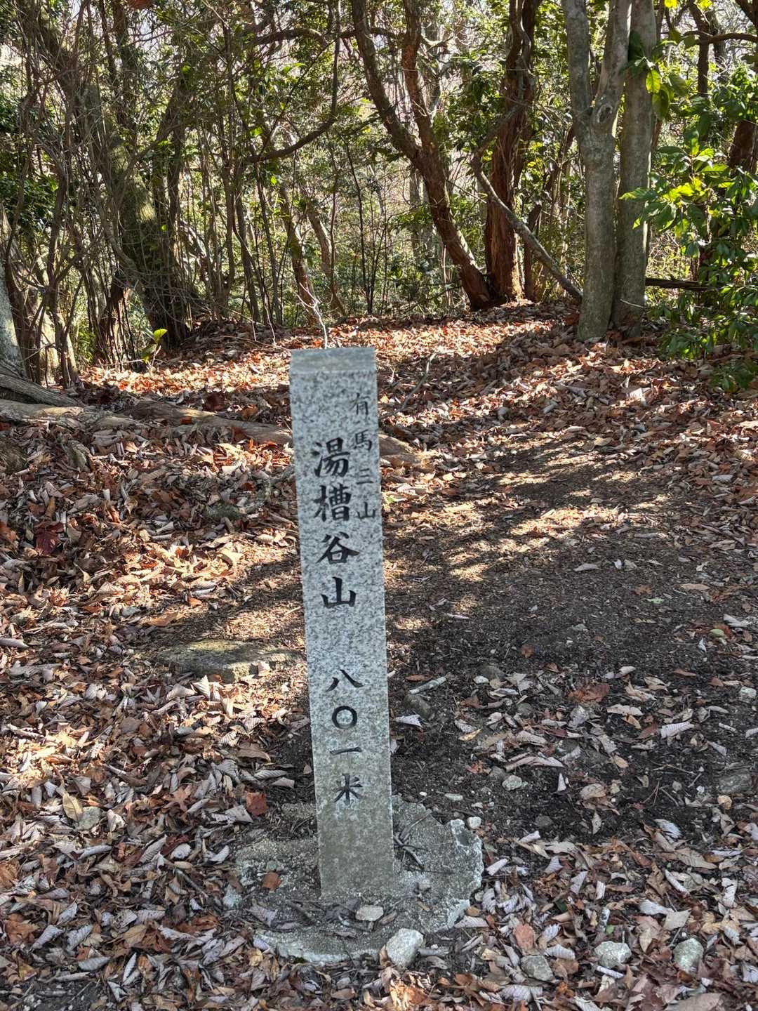 そして有馬三山のひとつ湯槽谷山⛰️

行基が有馬再興の時、湯槽を造るのに良い木をこの谷から切り出したことが名前の由来だそうです。