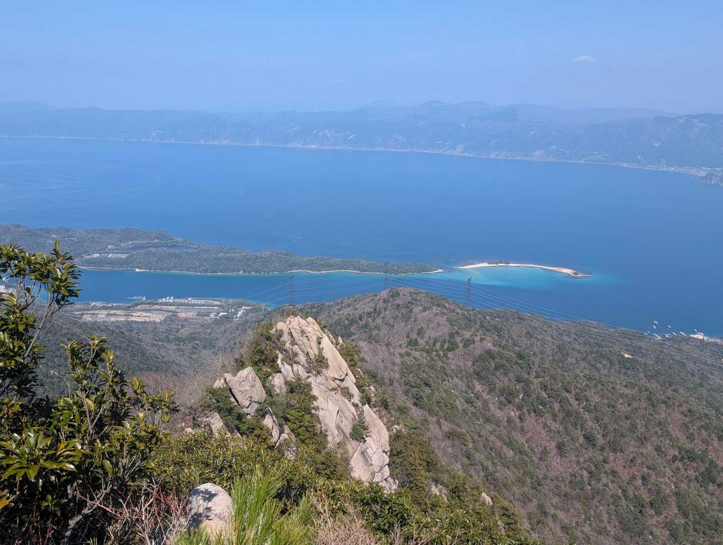 蠑螺が岳から１分のビューポイントで見える水島がキレイ過ぎ