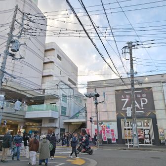 富士山は雲の中だし、JRは遅れてるし。
と、大船で下車。
わちゃわちゃしてる街。