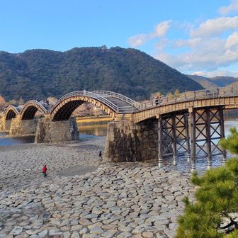 帰り際の美しき錦帯橋