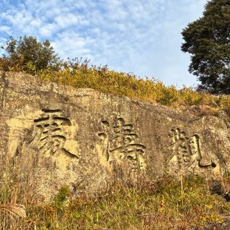 観涛処(かんとうしょ)。この石と文字、すんごく大きい。大きさが伝わらないですが。