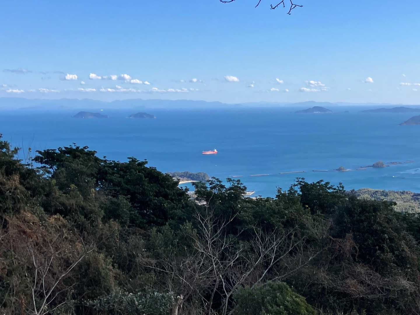 フェリーが行き交ってる
空も海も美しい🤩