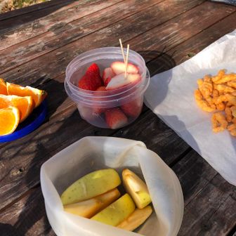 みゆキングさん苺、みかん、ウマウマ
持参🍏名月