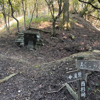 西差峠(差杉峠)に到着
祠は役行者さんらしいです
