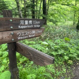 ウェストン碑へ