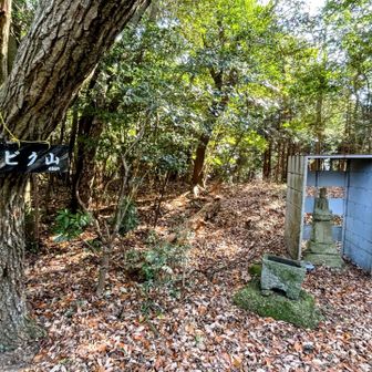 ⑥ビク山⛰️456m

本日最後のピーク
広い山頂部

石仏が祀られている

名前の由来も気になるが不明