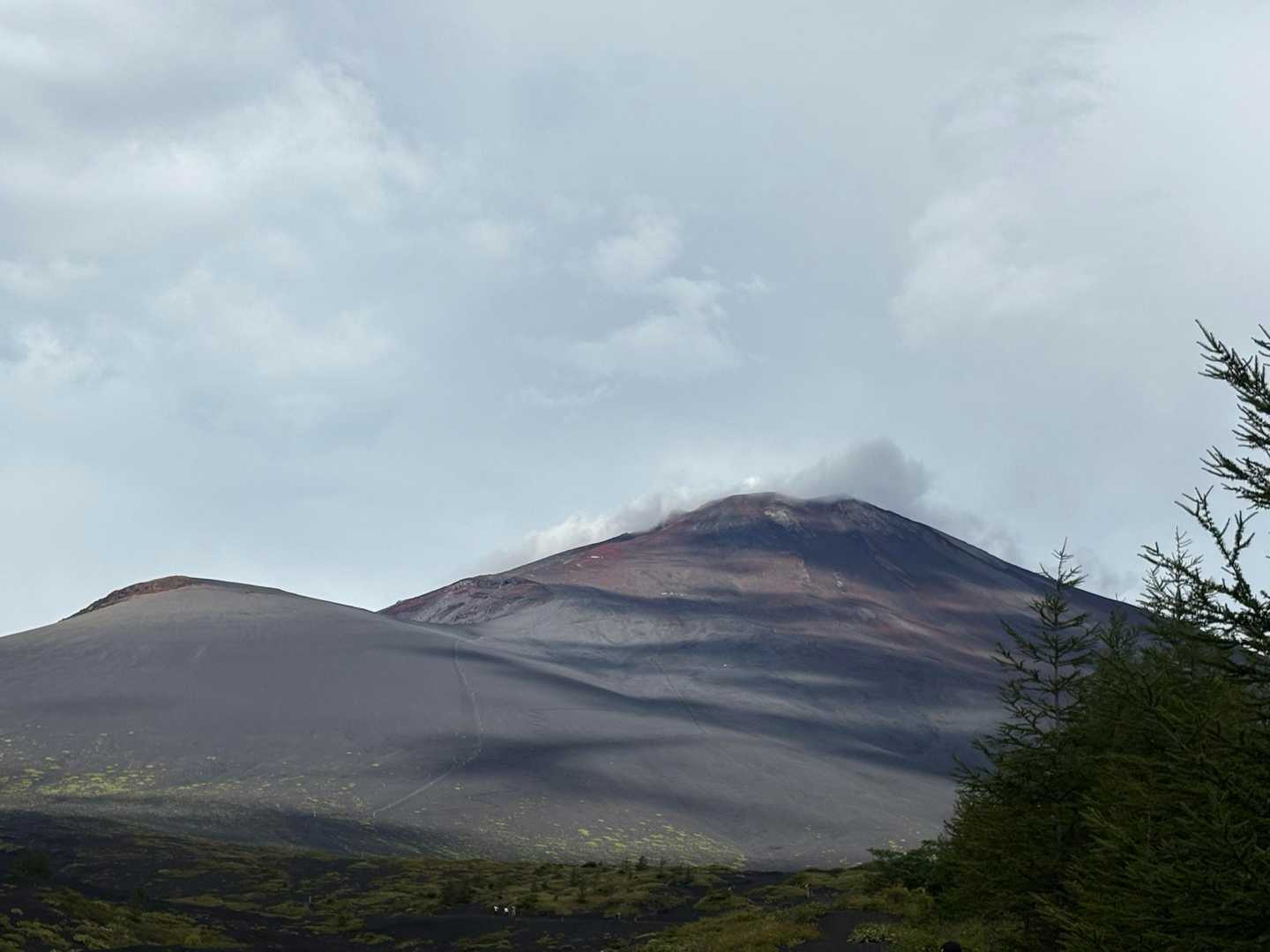 山頂が一瞬見えた