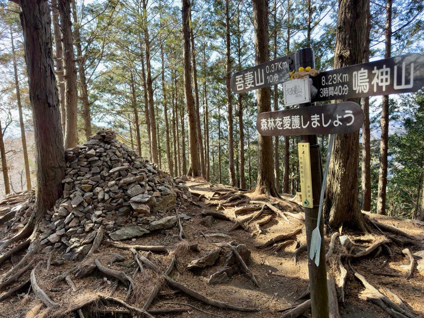 赤城神社-経塚山-小倉山-笹久保山-岩木戸山-吾妻山-吾妻 周回コースの写真