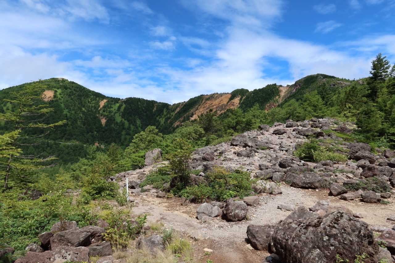 水ノ塔山の登山道は、ゴツゴツ岩があって、ちょっとだけ北アルプスを思わせる感じがして、好き…☺️
